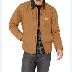 Carhartt Men's Tan Full Swing Jacket with Corduroy Collar Size Small